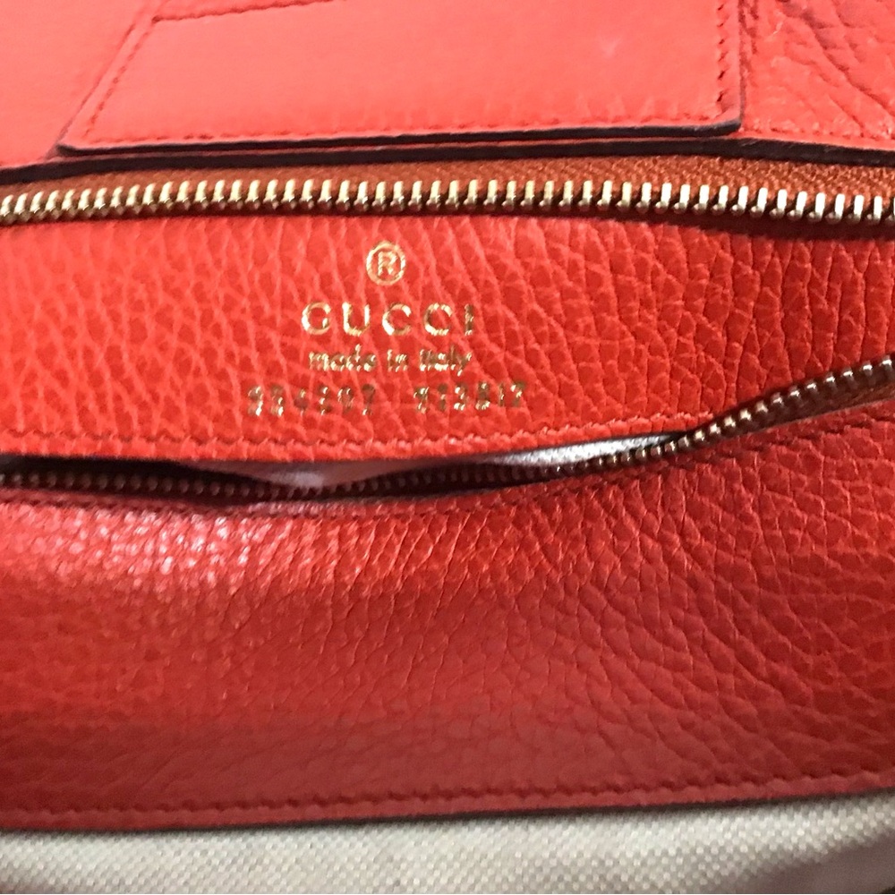 Gucci Swing Tote Reddish-Orange - Picture 12 of 12